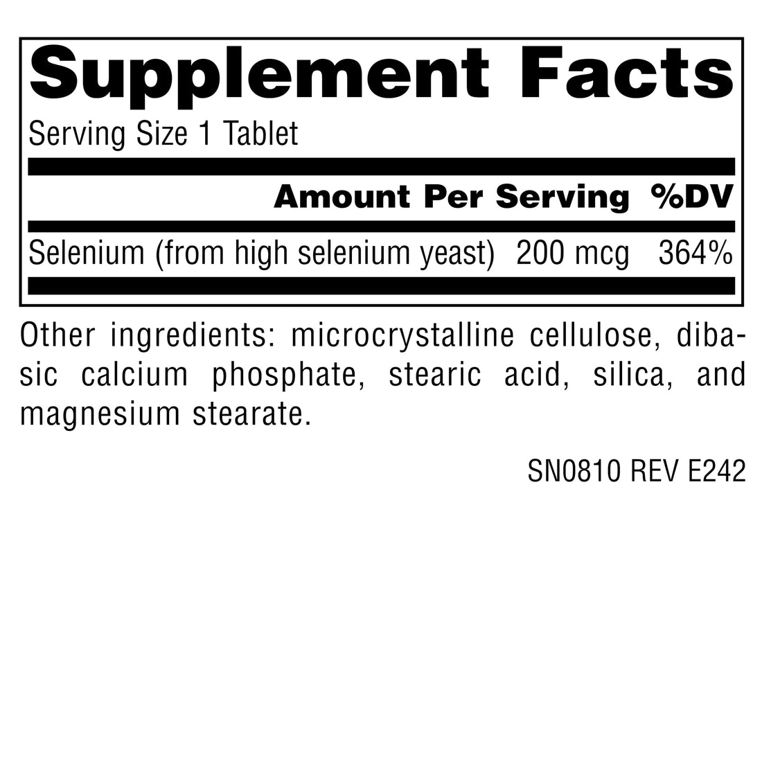 Source Naturals Selenium, Organically Bound Food-Form Antioxidant*, 200 mcg - 60 Tablets
