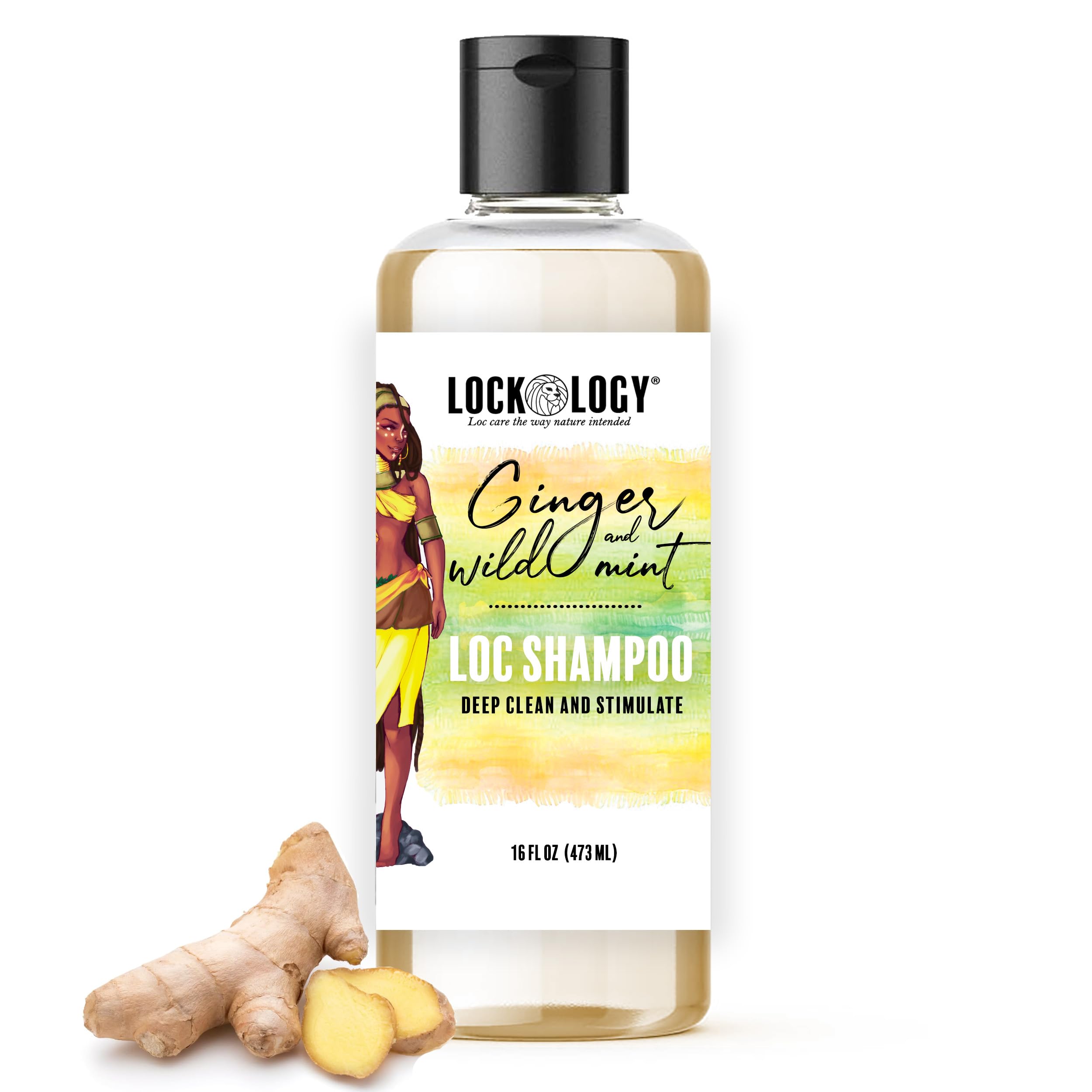 Loc Shampoo, Ginger Mint Shampoo for Dreads and Locs, Dreadlock Hair Products by Lockology