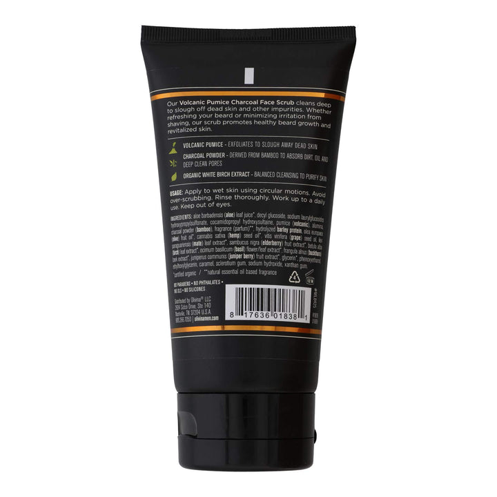 Olivina Men Volcanic Pumice and Charcoal Face Scrub, 5 Fluid Ounce, Bourbon Cedar