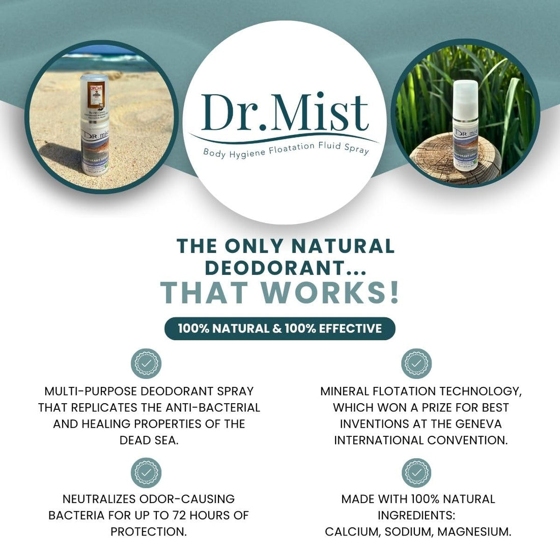Dr. Mist - Deodorant Spray Unscented - 2.53 fl. oz.