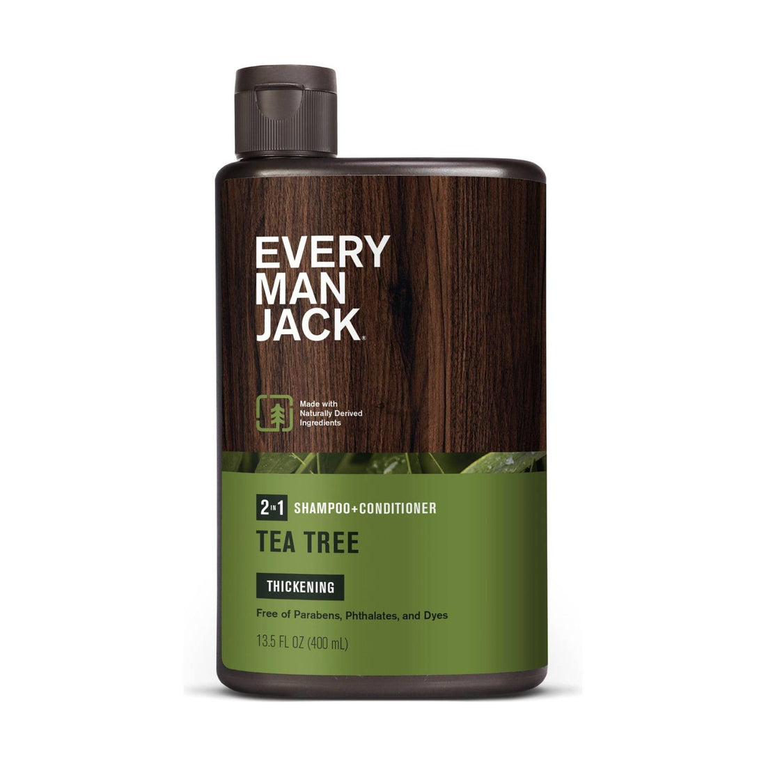 Every Man Jack 2 In 1 Shampoo Conditioner Tea Tree, Thickening, 13.5 Fl Oz (91307)