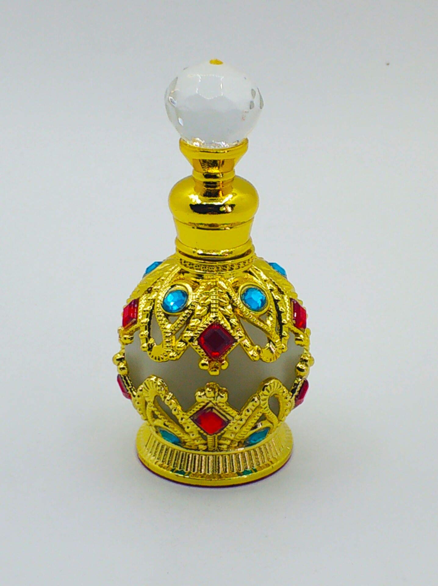 Gold: Shenzhao Round Diamond 15Ml Refillable Empty Perfume Bottle For Perfume/Essential Oil (Gold)