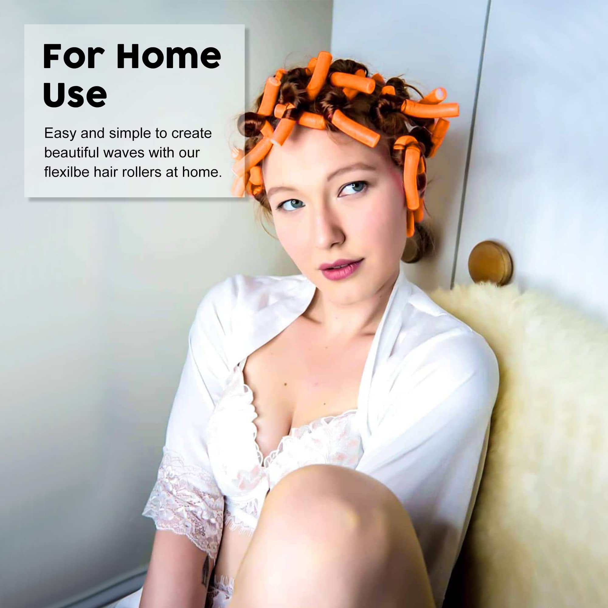 xnicx 47pcs Hair Flexi-Rods Curlers Flexible Rods Set Girls Women Ladies Kids No Heat Hair Rollers Soft Foam Twist-Flex Rods for Short, Medium, Short Hair Curls