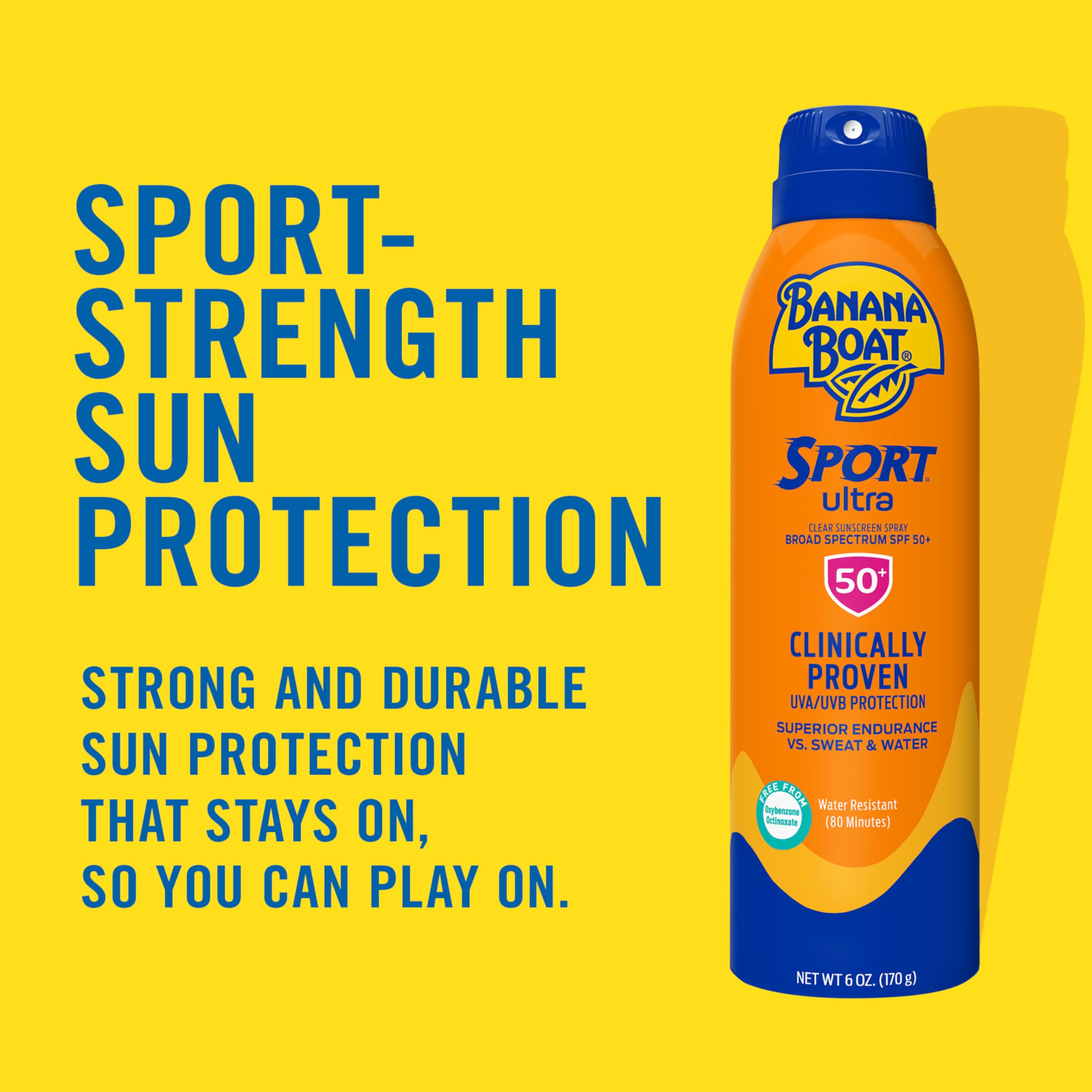 Banana Boat Sunscreen Ultra Mist Sport Performance Broad Spectrum Sun Care Sunscreen Spray - SPF 50, 9.5 Ounce