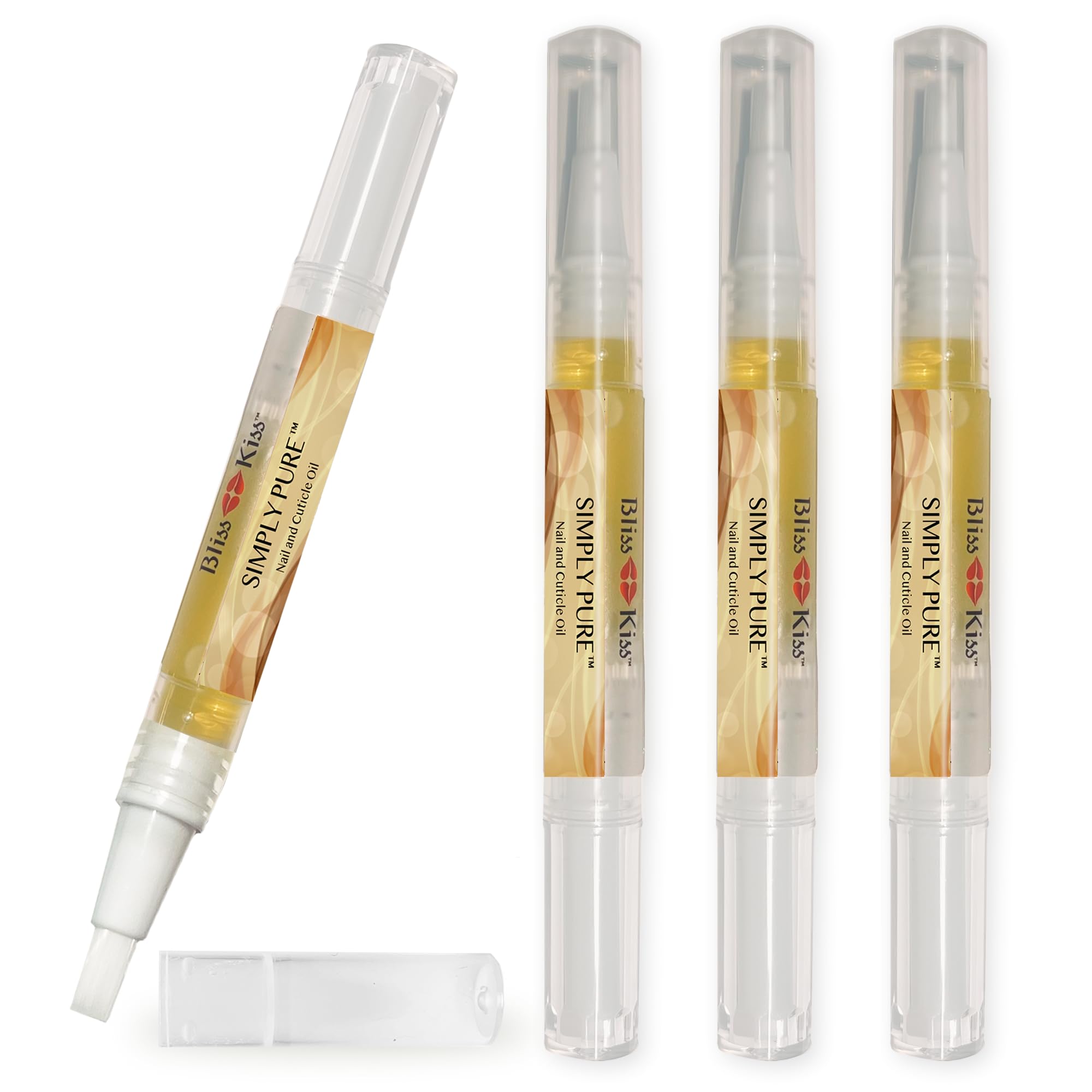 NEW Bliss Kiss Simply Pure Cuticle & Nail Oil Starter Kit - Vanilla