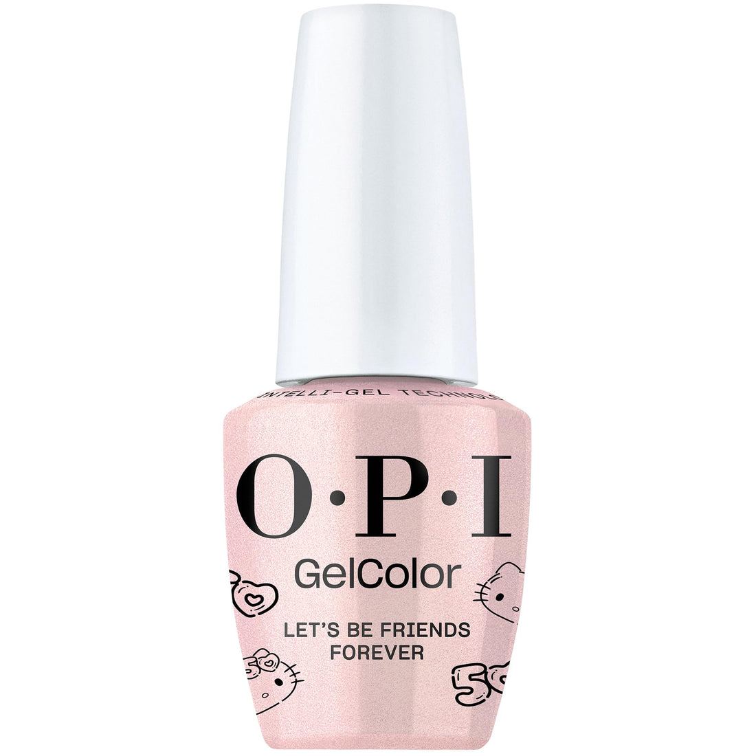 OPI GelColor Let's Be Friends Forever | Sheer Light Pink Metallic UV Cure Gel Nail Polish | Hello Kitty Limited Edition Collection