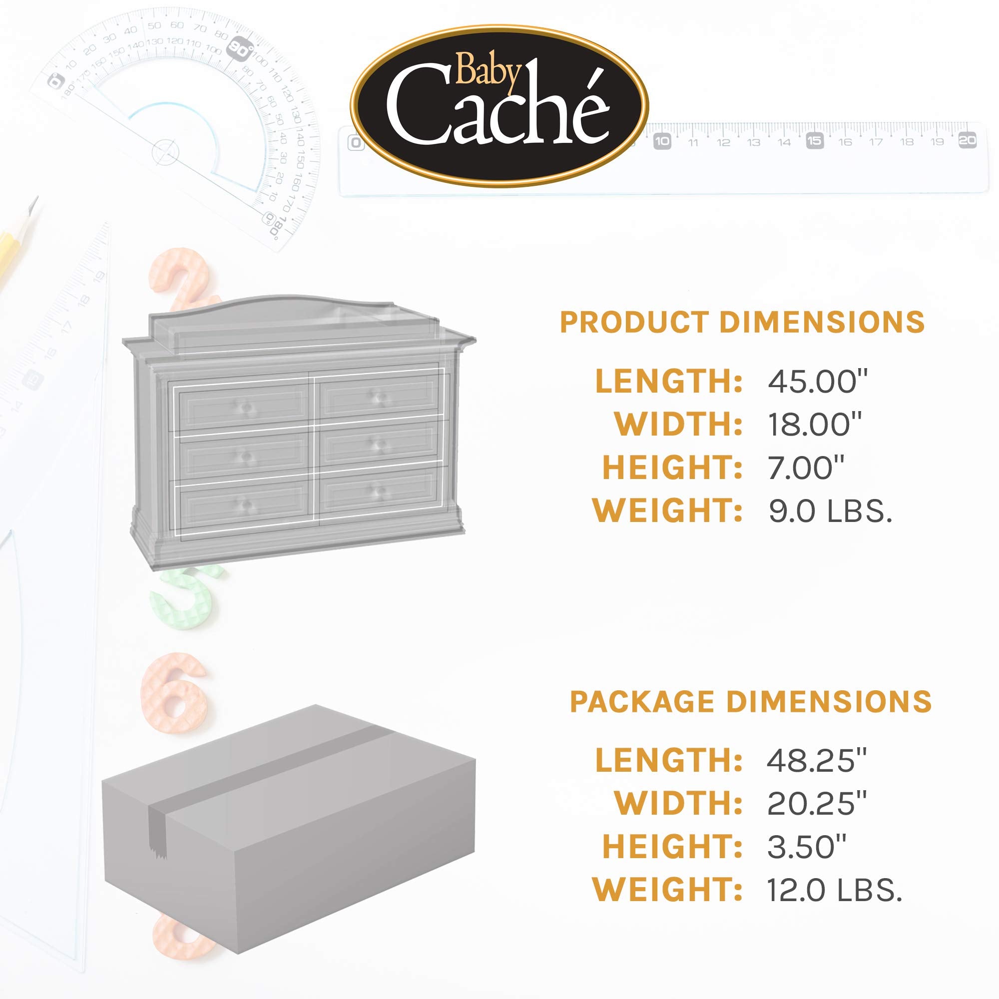 Baby Cache Natural Hardwood Changing Station Table Topper | Montana Collection | Espresso