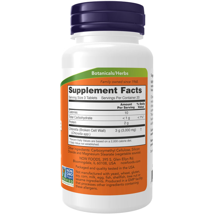 Now Foods Chlorella, 1000 mg, 60 Tabs