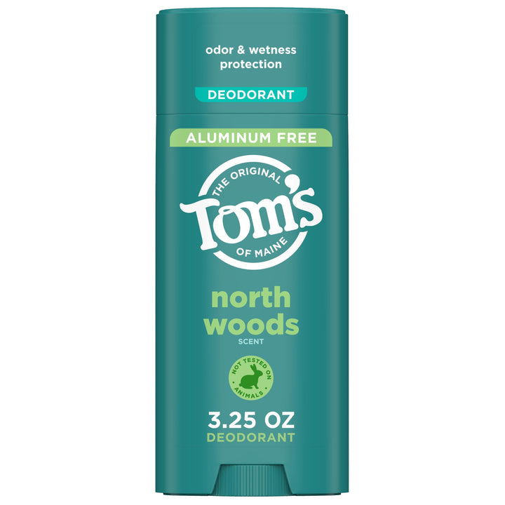 Tom’s of Maine North Woods Aluminum Free Natural Deodorant For Women & Men | Goes on Clear | Odor & Wetness Protection | Naturally Derived and Moisture-Locking Ingredients | 3.25 oz