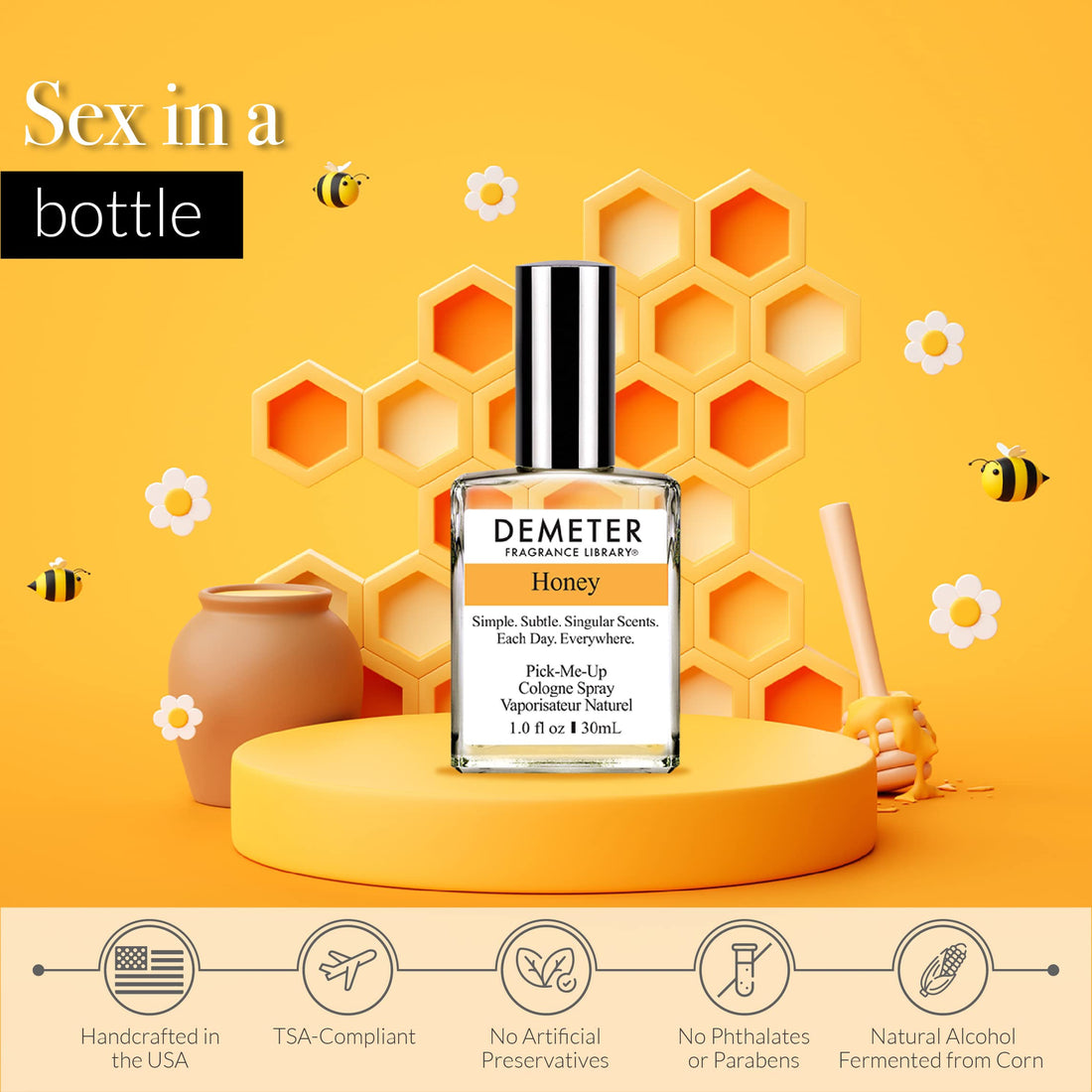 Demeter Cologne Spray, Honey, 1 oz.
