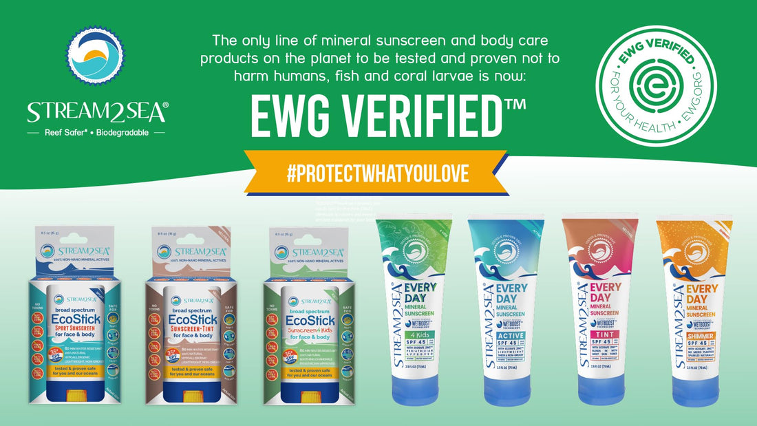 Stream2Sea EcoStick SPF 35 Mineral Sunscreen Stick - Reef Safe Broad Spectrum Roll On Body & Face Sunscreen - Sweat & Water Resistant, Biodegradable Natural Sunblock, UVA UVB (EcoStick Kids)