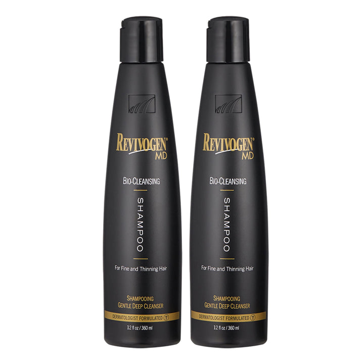 Revivogen MD Bio-Cleansing Shampoo for Thinning Hair, DHT Blocker Shampoo, Hair Loss Shampoo, Shampoo Thinning Hair, Soothes Scalp, Routine Shampoo for Women/Men Hair Loss, Hair Shampoo, 12oz, 2pk
