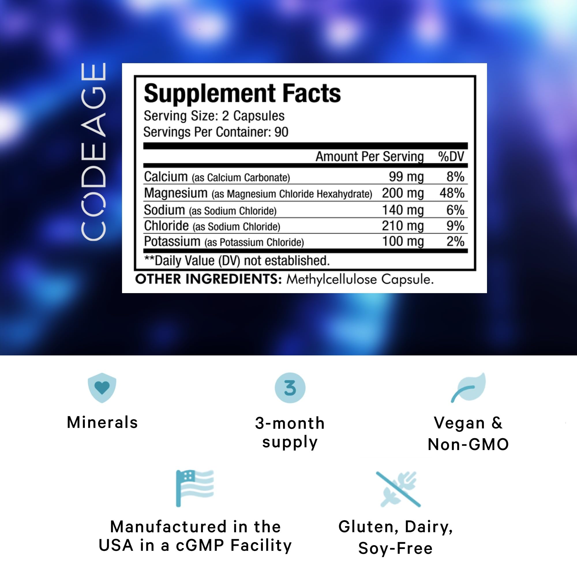 Codeage Keto Electrolytes Supplement – Vegan Electrolyte Tablets w Magnesium, Potassium, Calcium & Salt - Electrolyte Powder Salt Pills & Drink Hydration Supplements - Non-GMO Keto Diet - 180 Capsules