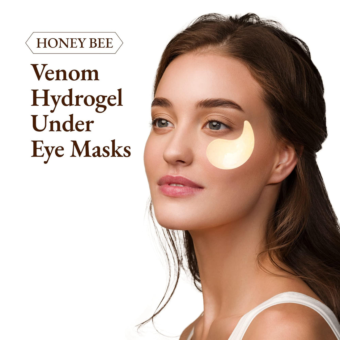 [TRUE ISLAND] Honey Bee Venom Hydrogel Under-Eye Mask | Korean Skin Care Collagen Treatment Patch Pads for Dark Circles Puffy Eyes Bags