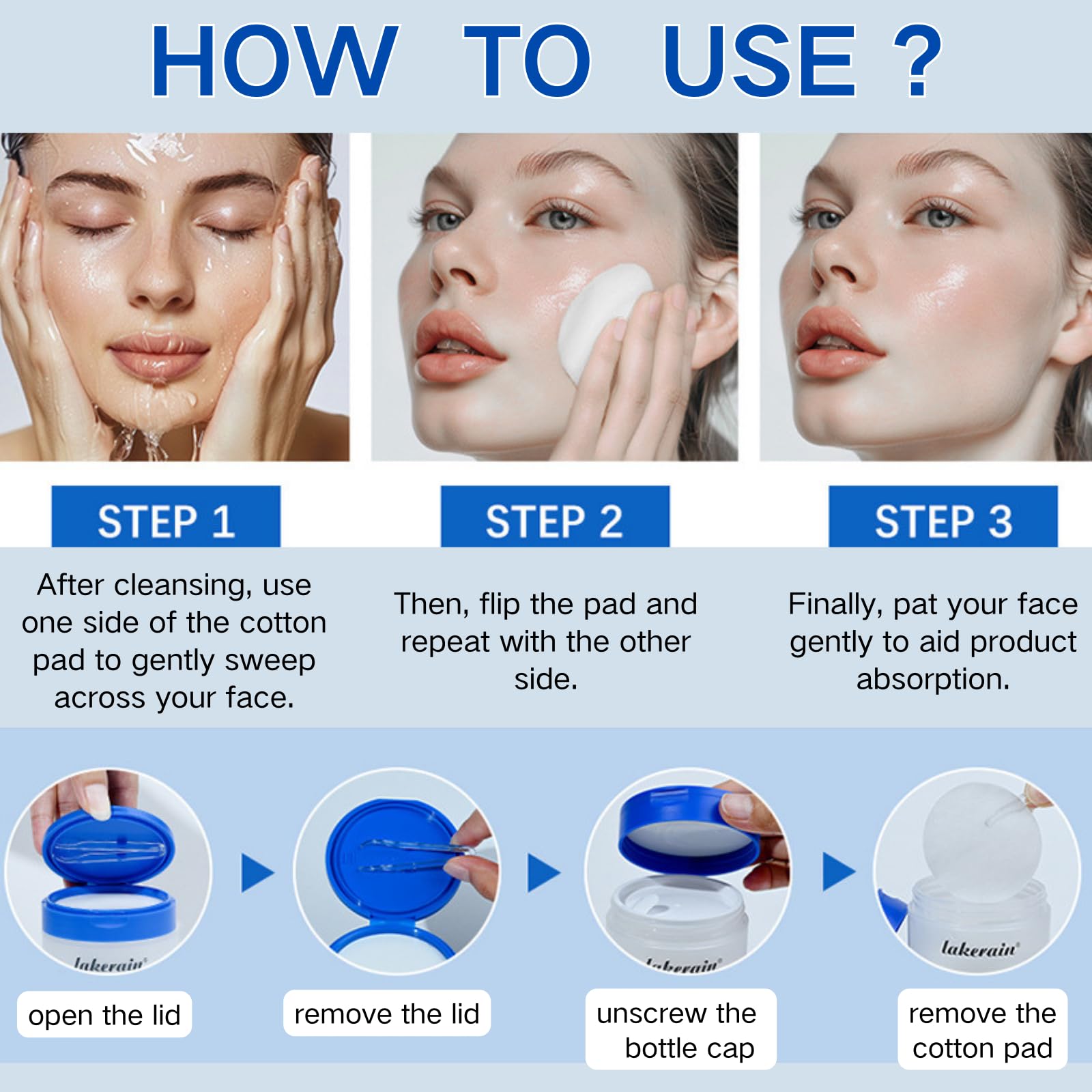 Zero Pore Pads Korean Skin Care - Facial Toner Pads for Exfoliation & Care - Gentle Exfoliating Pad for Face With 4.5% AHA & 0.45% BHA, Pore Minimizer (80 Piece)