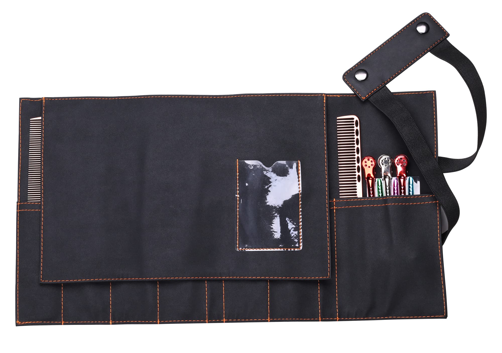 Hair Stylist Scissor Holder Pouch Cases for Hairdressers, Salon Tools Holster Bag, Soft Fabric Roll-Up Organiser