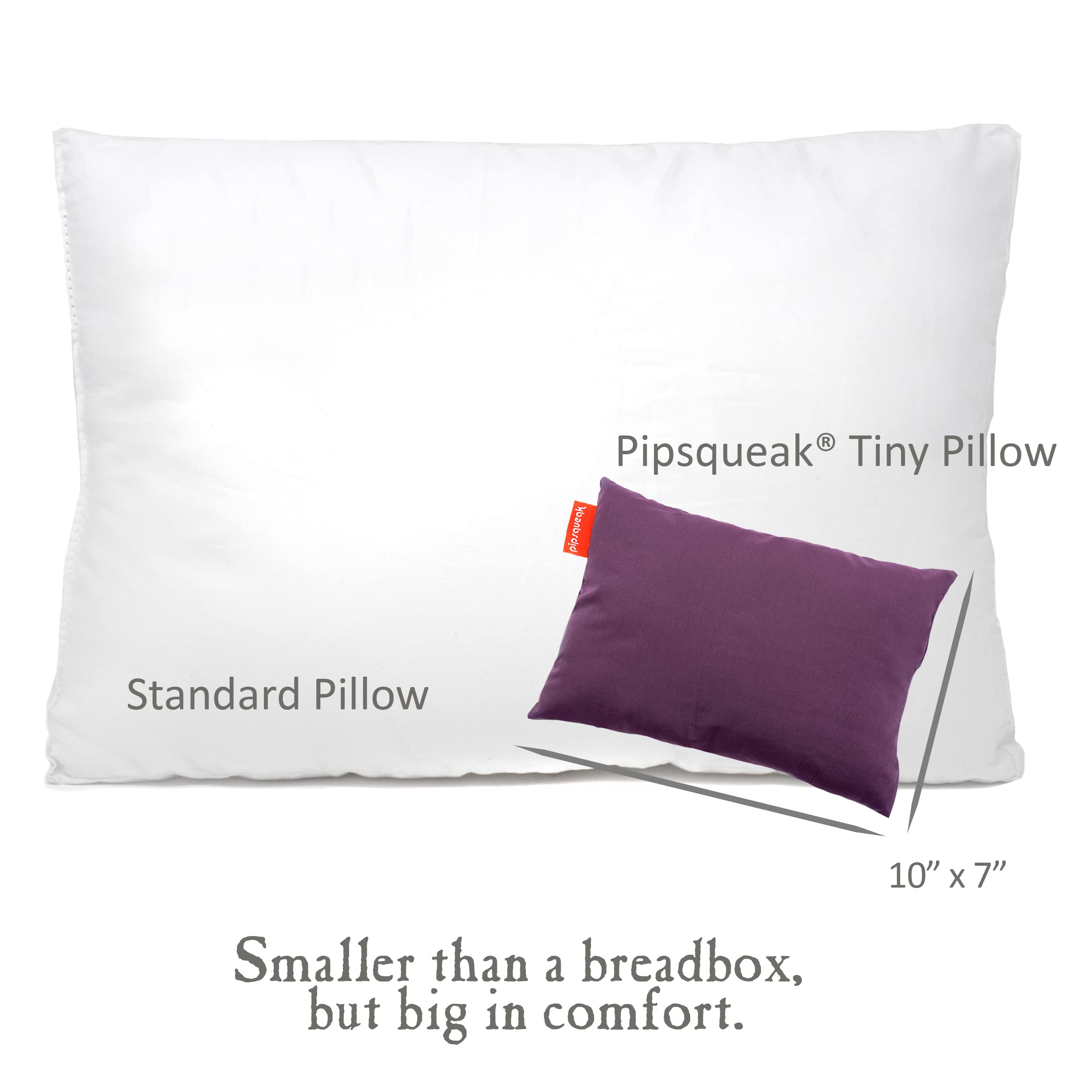 Urban Infant Pipsqueak Small Pillow - Mini 11 x 7 in - Tiny Pillow for Travel, Dogs, Toddlers, Kids, Lumbar, Knees and Neck - Ages 2 Yrs and Up