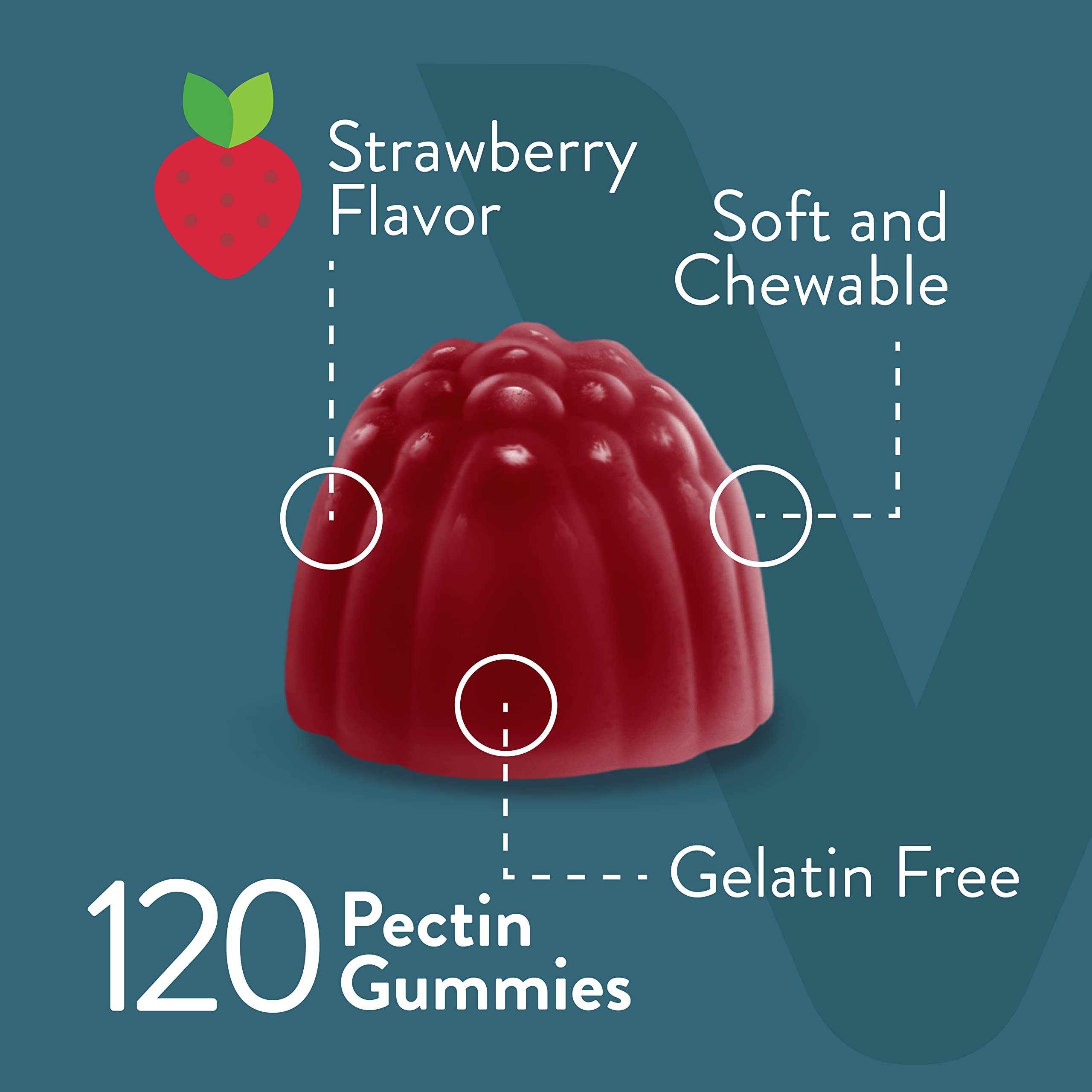 Vitamin D3 K2 Gummies - 1000 IU Vitamin D3 and K2 100mcg - Bone & Heart Health for Adults and Teens - Vegetarian, Gelatin Free, GMO Free - Tasty Chewable D3K2 Vitamins Strawberry Flavored Gummy