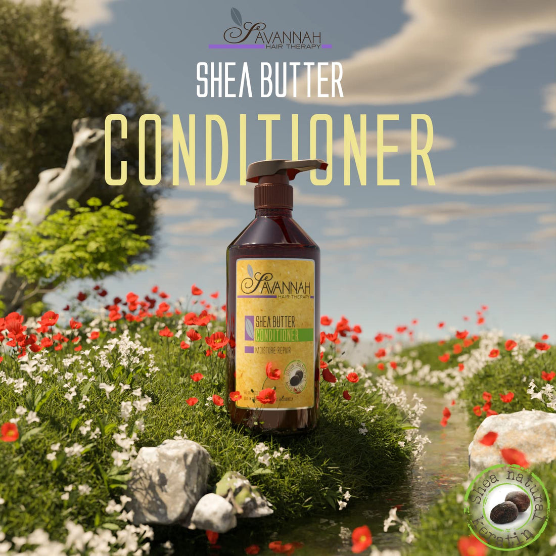 Savannah Hair Theraphy - Shea Butter Conditioner - 16.9 oz