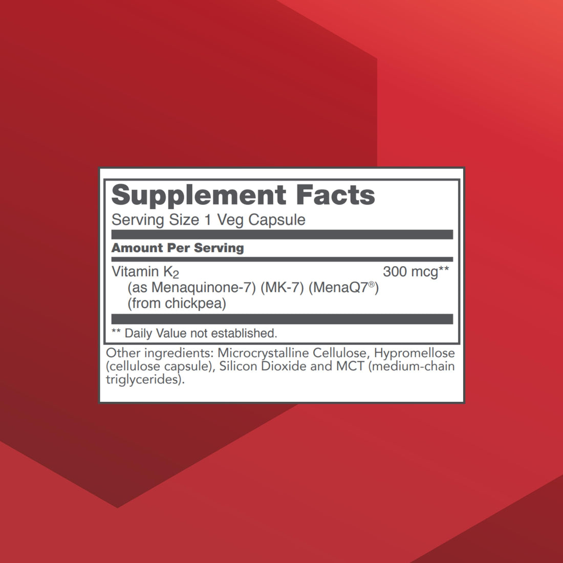 PROTOCOL FOR LIFE BALANCE MK-7 Vitamin K2 300mcg - Extra Strength - VIT K Supplement - MK-7 Vitamin K2 Life Balance - Support Bone Health & Vascular Elasticity - Non-GMO & Vegan - 60 Veg Capsules