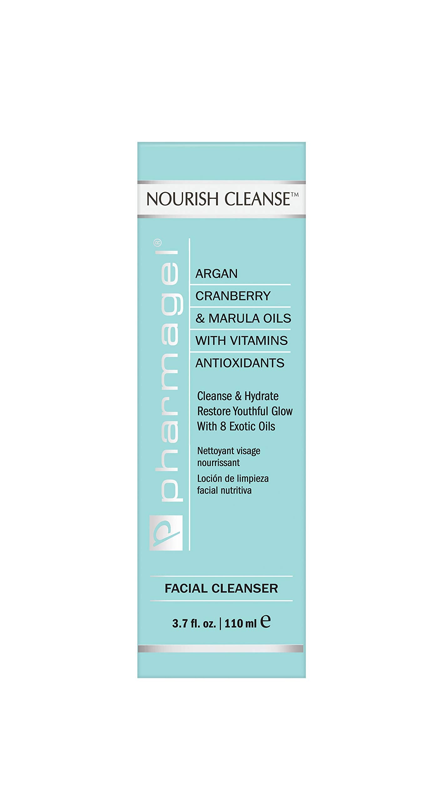 Pharmagel Nourish Cleanse Hydrating Facial Cleanser | Face Cleanser & Makeup Remover | Natural Face Wash for All Skin Types ââ‚¬â€œ 3.7 oz