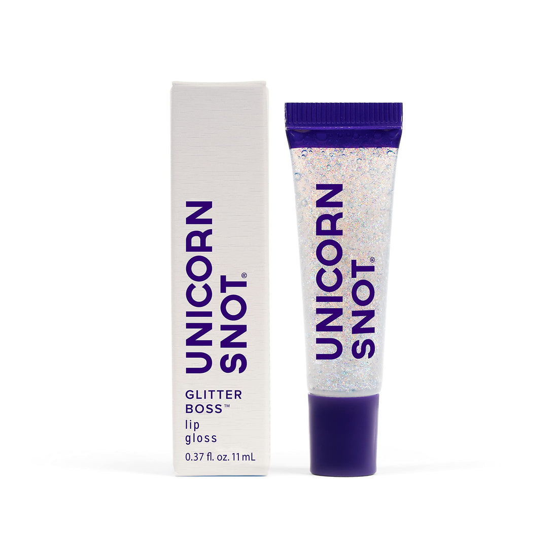 UNICORN SNOT Glitter Lip Gloss - Sparkly Lip Shine - Stocking Stuffers for Women, Gifts for Teen Girls - Vegan & Cruelty-Free Non-Sticky Formula Lip Gloss Glitter Makeup - Holographic Silver (Disco)