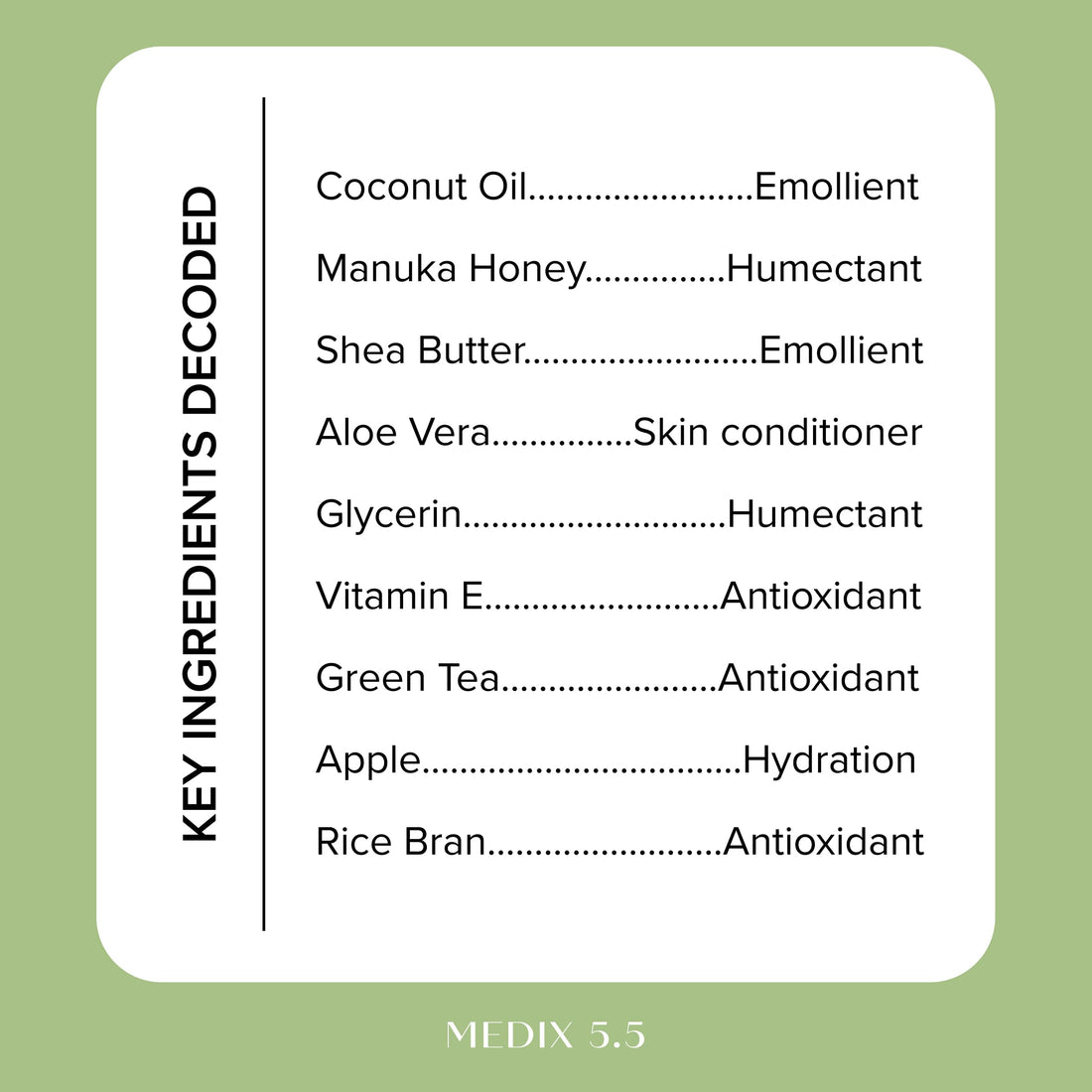Medix 5.5 Coconut Body Lotion + Manuka Honey Cream, Coconut Oil Lotion For Women & Men, Natural Coconut Cream Moisturizer Body Butter Skin Care Balm For Stretch Marks, Cellulite, 15 Fl Oz