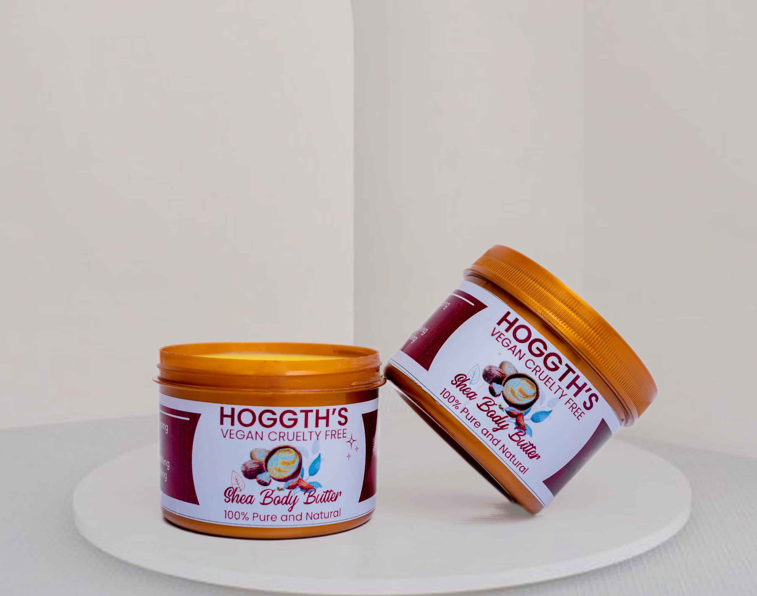 HOGGTH Natural Organic Moisturizers- 100% Pure Grade-A African Shea Body Butter- Suitable for Whipping, DIY Skin Care & Self Care - For Face,Body and Hair.