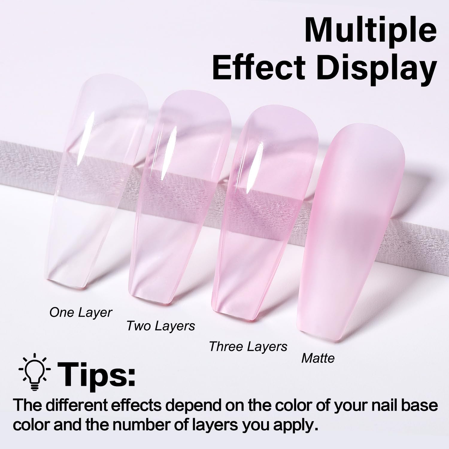 AIMEILI Soak Off U V LED Translucent Sheer Pink Gel Nail Polish - Clear Pink Nude (065) 10ml