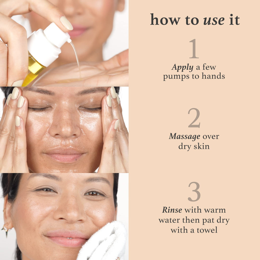 Julep Love Your Bare Face Age-Defying Cleansing Oil and Makeup Remover, Face Wash for Normal to Dry Sensitive Skin, 3.5 Fl Oz