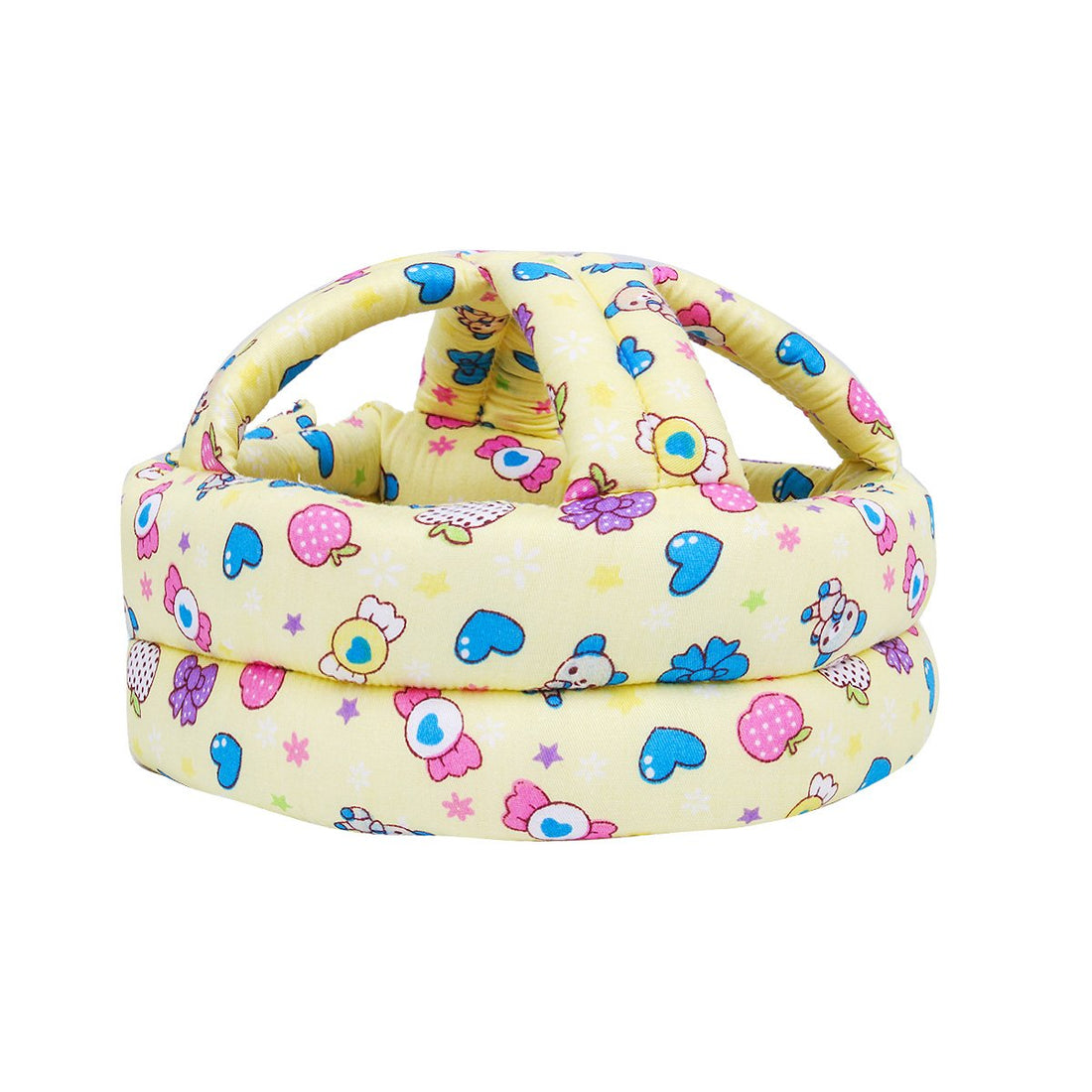FLYPARTY Adjustable Infant Baby Toddler Protective Hat Helmet Safety Cap (Yellow Sweets)