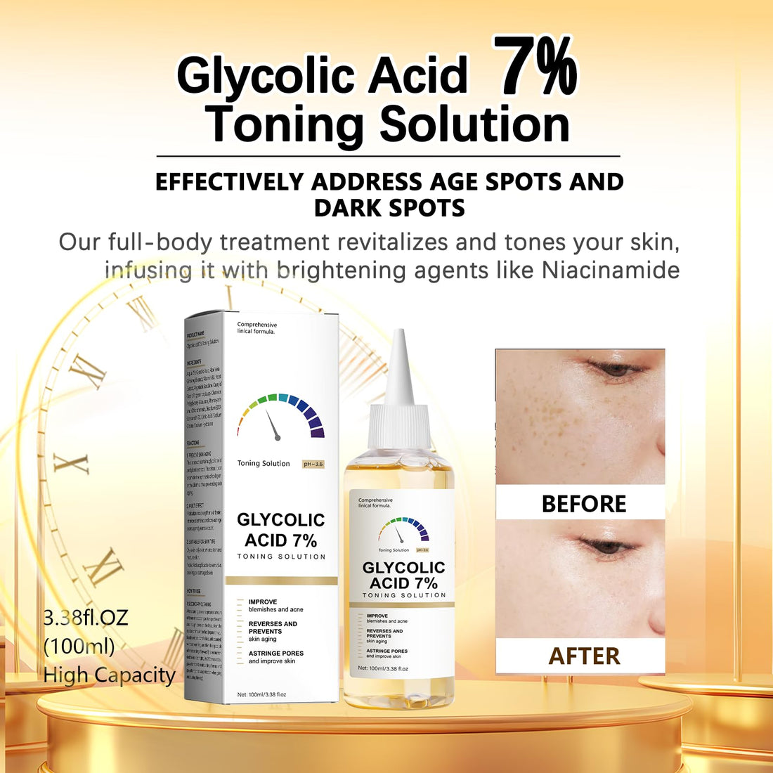 2PCS 2025 New Glycolicacid 7% Toning Solution,Restores Skin Vitality and Refreshing, Moisturizes The Face, Suitable for Daily Use(100ML*2 * 3.38fl.oz)
