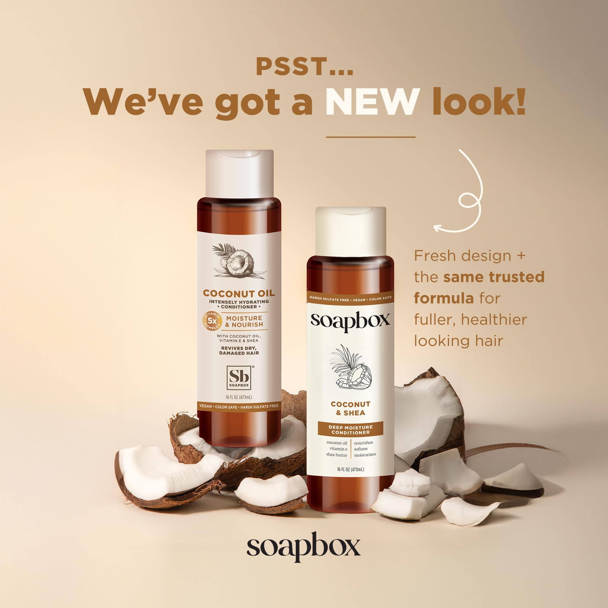 SoapBox Soaps Conditioner, Coconut Oil with Shea Butter, 3 Count