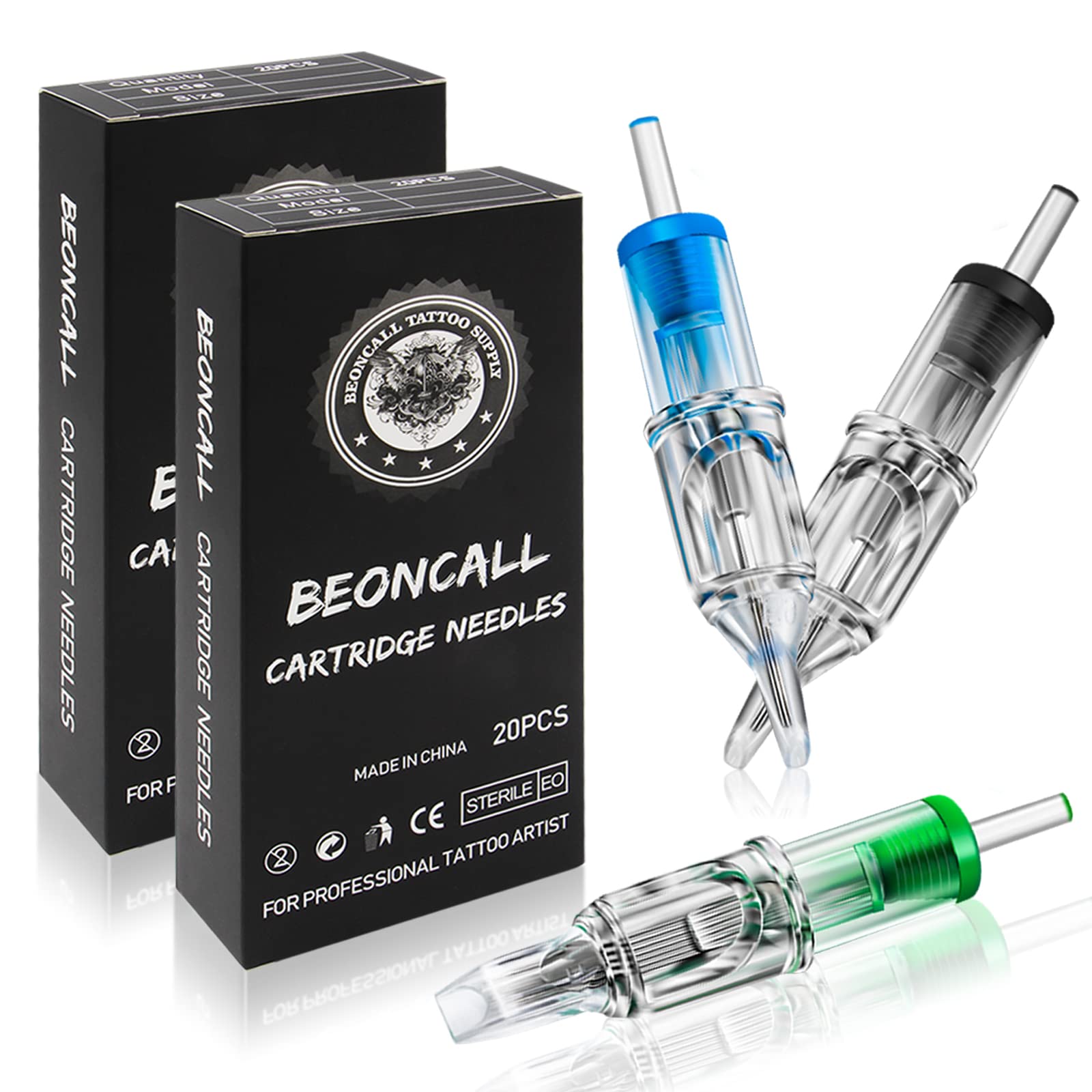 Tattoo Cartridge Needles-Tazay 80pcs Cartridge Tattoo Needles Mixed Size 3RL 5RL 7RL 9RL 7M1 9M1 7RS 9RS For Tattoo Machines, Tattoo Kit And Tattoo Supply