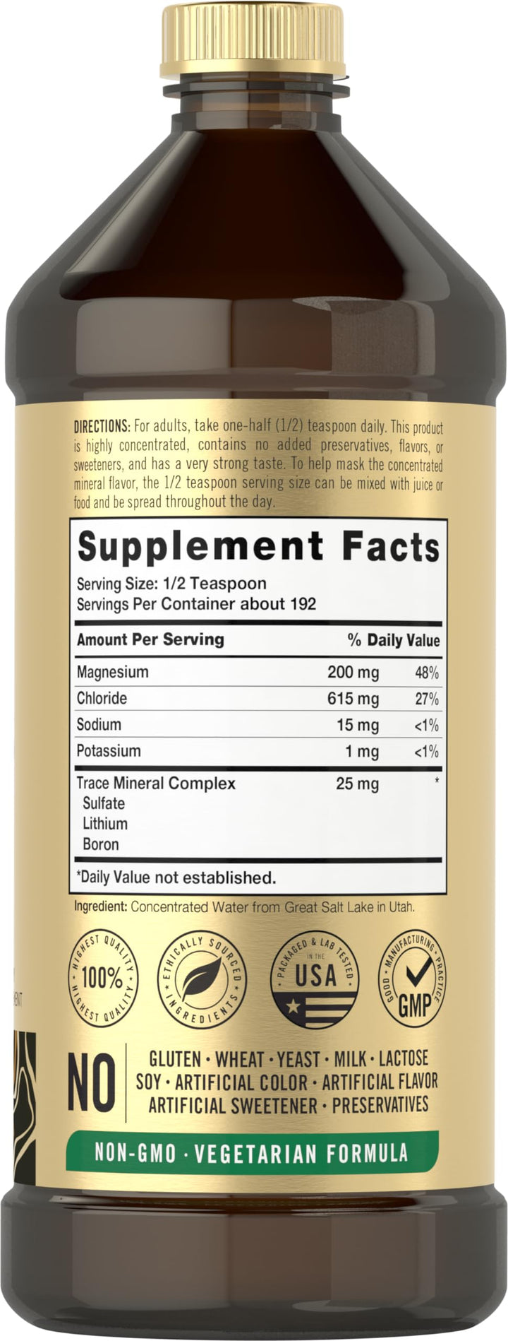 Carlyle Trace Minerals | 16 fl oz | Full Spectrum Minerals Supplement | Vegetarian, Non-GMO and Gluten Free Liquid | by Vital Trace