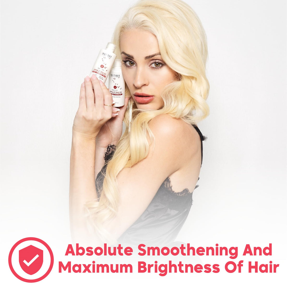 Hair Straightening Brazilian Keratin Treatment 1 Step Amazonliss Protein Smoothing Brush Set 2.02 Fl.oz - New Formula - Odor-Free - Formaldehyde-Free - Easy To Apply - Only 1 Hour for Application