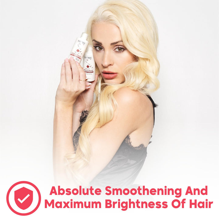 Hair Straightening Brazilian Keratin Treatment 1 Step Amazonliss Protein Smoothing Brush Set 2.02 Fl.oz - New Formula - Odor-Free - Formaldehyde-Free - Easy To Apply - Only 1 Hour for Application