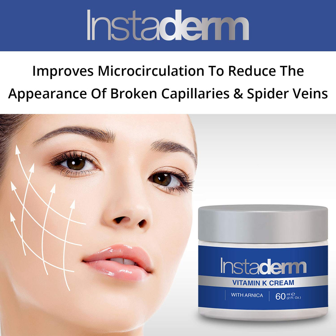 Vitamin K Cream- Bruise Healing Formula with Arnica. Dark Spot Moisturizer for Bruising, Spider Veins & Broken Capillaries. Repair Under Eye Dark Circles, Fine Lines, Puffiness, Wrinkles.