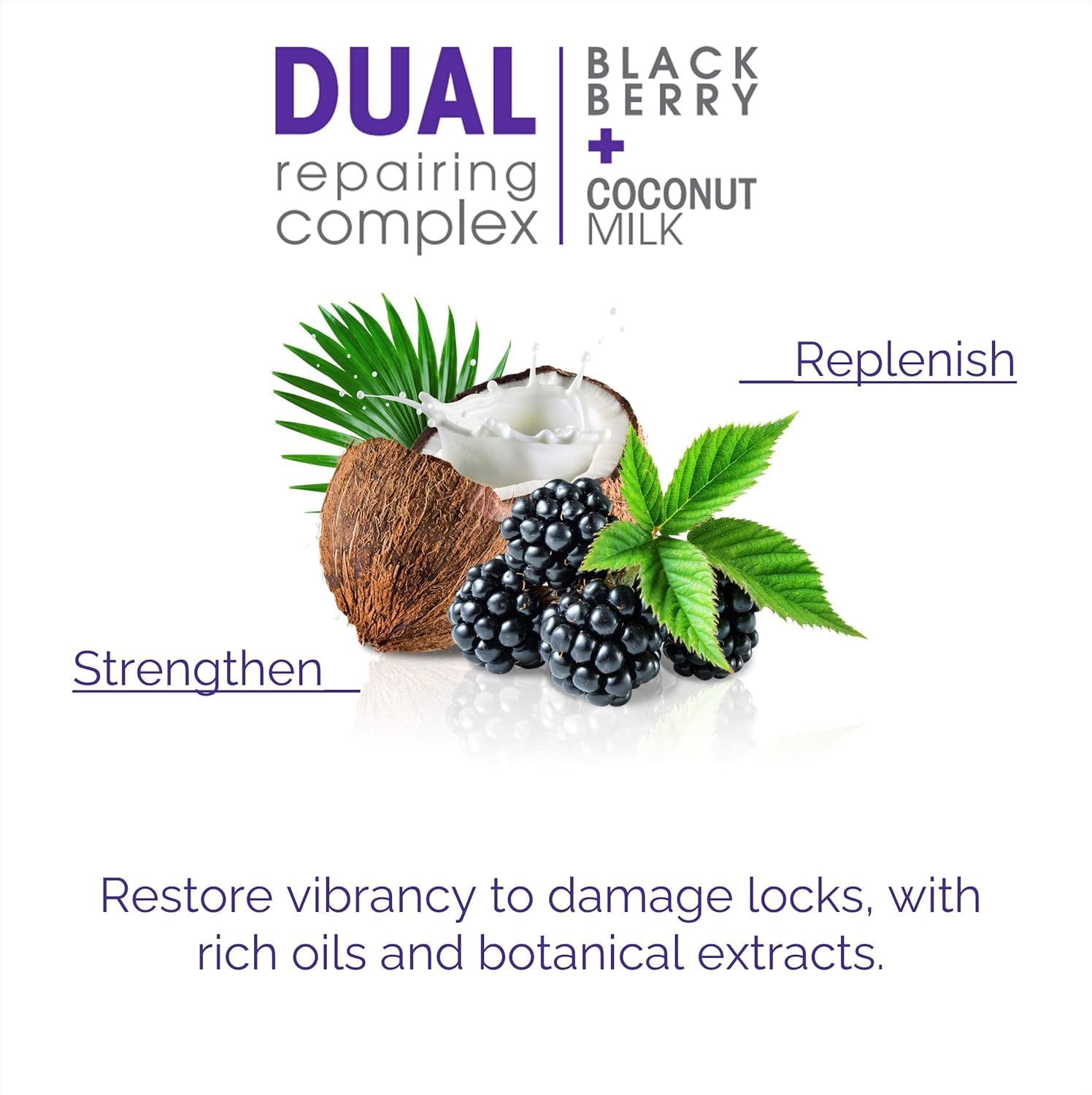 2Chic Blackberry & Coconut Milk Hair Oil Serum, 2.75 Oz by Giovanni Cosmetics