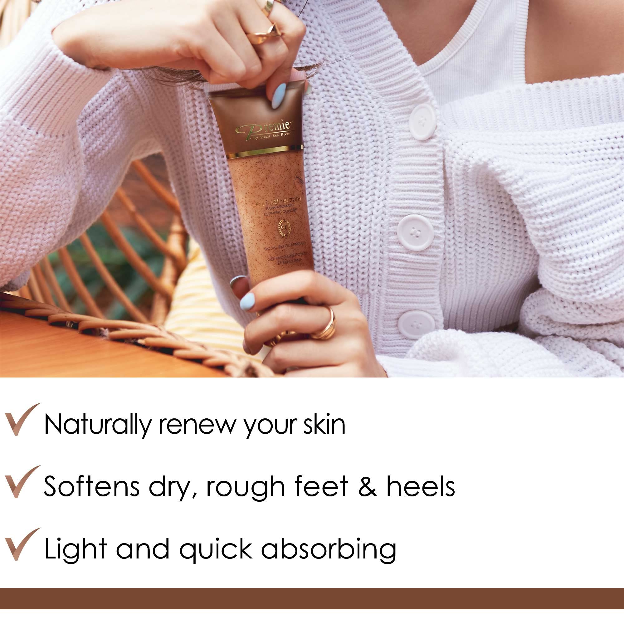 Premier Dead Sea Para-Pharmaceutical Facial Exfoliating Cleanser -Enriched with essential oils & Dead Sea minerals