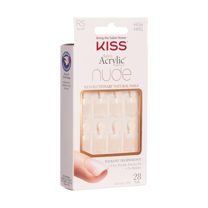 Kiss Acrylic Nude French Nails 64266 Breathtaking