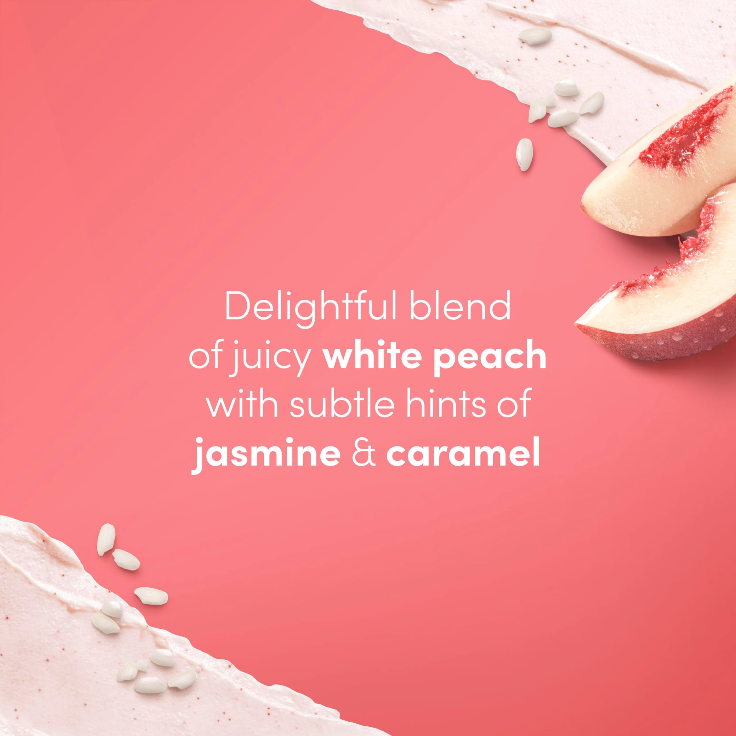 Dove White Peaches & Crushed Rice Body Scrub Exfoliates and Deeply Nourishes for Smooth, Radiant Skin 15oz