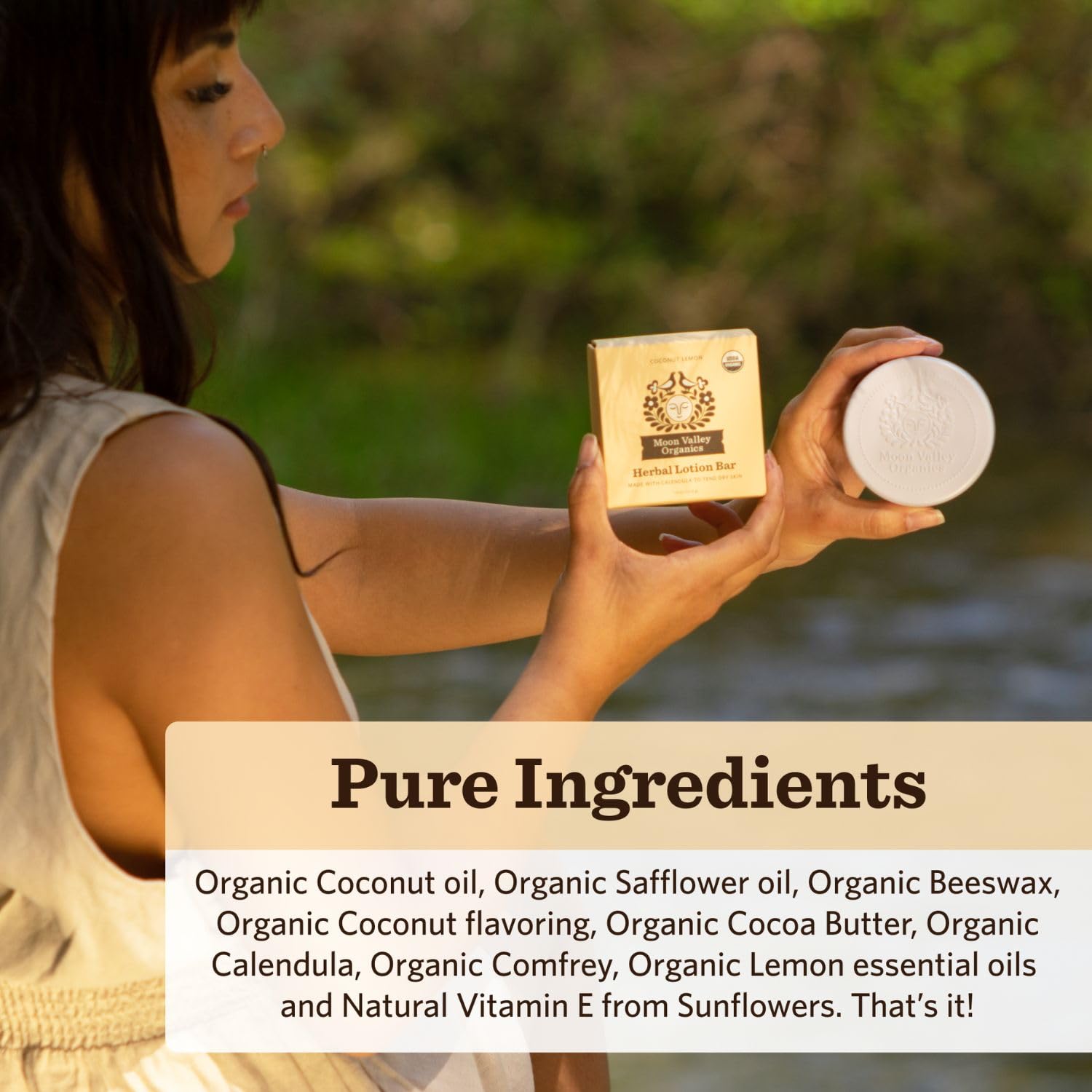 Moon Melt Lotion Bar-Coconut Lemon by Moon Valley Organics