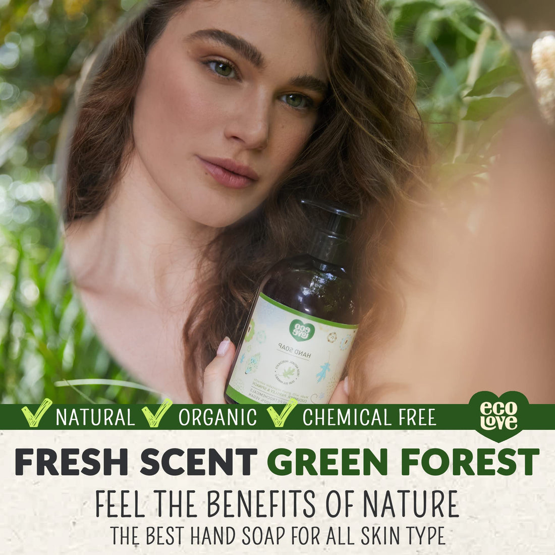 Green : ecoLove Green Collection Hand Soap - Cucumbers, Parsley & Spinach. 100% VEGAN (17.6 Oz)