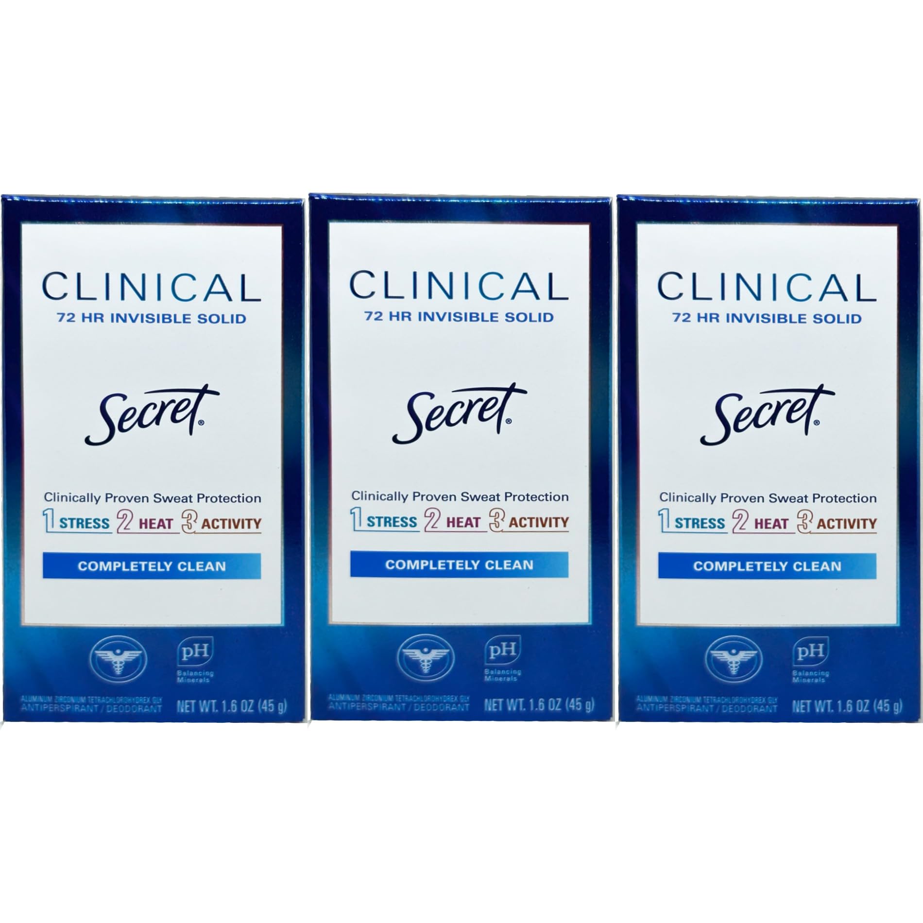Secret Clinical Strength Invisible Solid Deodorant (1.6 oz, 3 pk.)