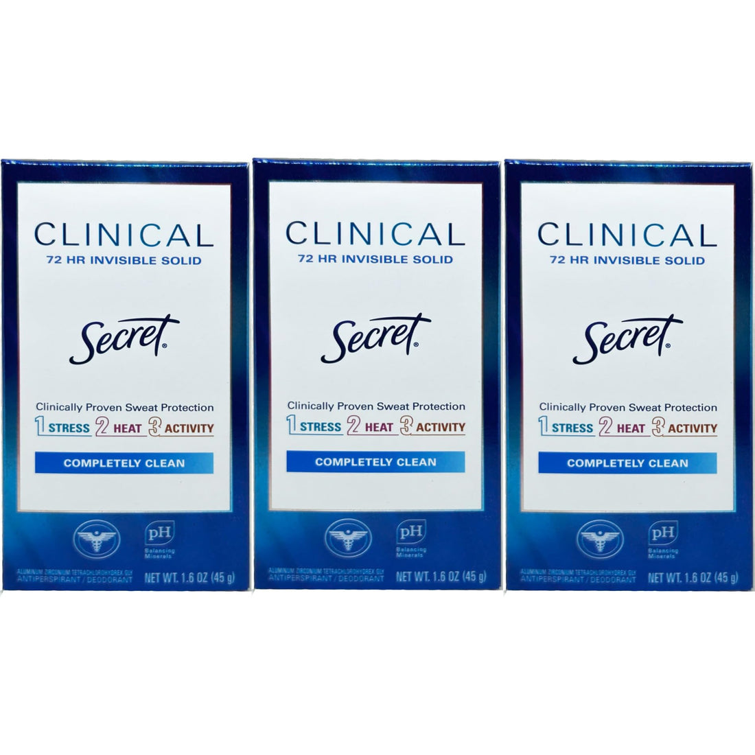 Secret Clinical Strength Invisible Solid Deodorant (1.6 oz, 3 pk.)