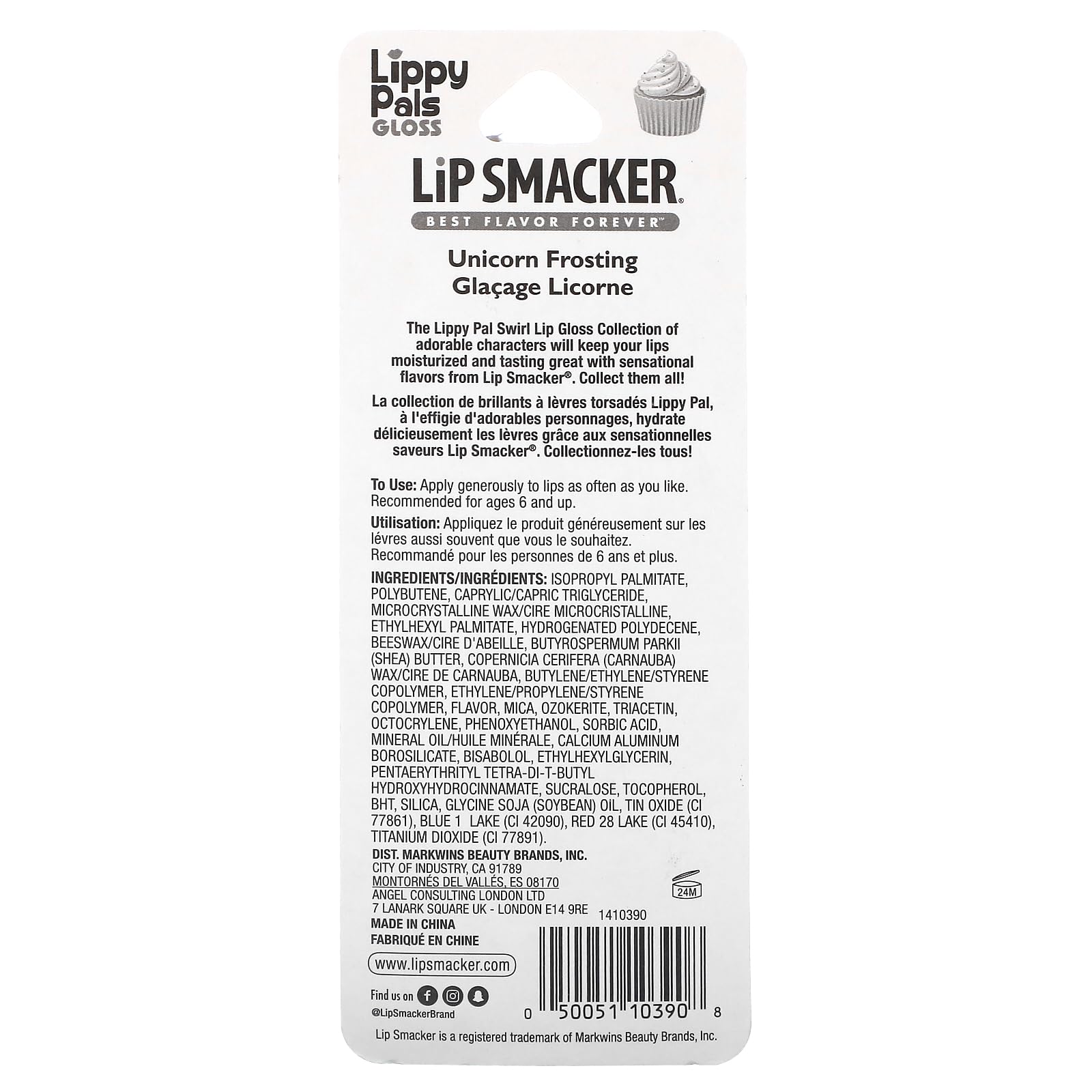 Lip Smacker Lippy pal swirl lip gloss, Unicorn - Unicorn Frosting, 0.14 Ounce