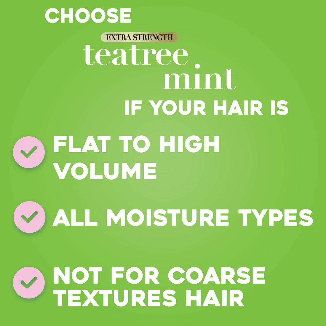 OGX Extra Strength Refreshing Scalp + Teatree Mint Shampoo, Invigorating Scalp Shampoo with Tea Tree & Peppermint Oil & Witch Hazel, Paraben-Free, Sulfate-Free Surfactants, 25.4 Fl Oz