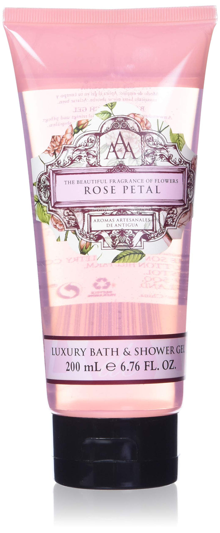 AAA Floral Rose Petal Luxury Bath And Shower Gel 200ml by Aromas Artisanales de Antigua