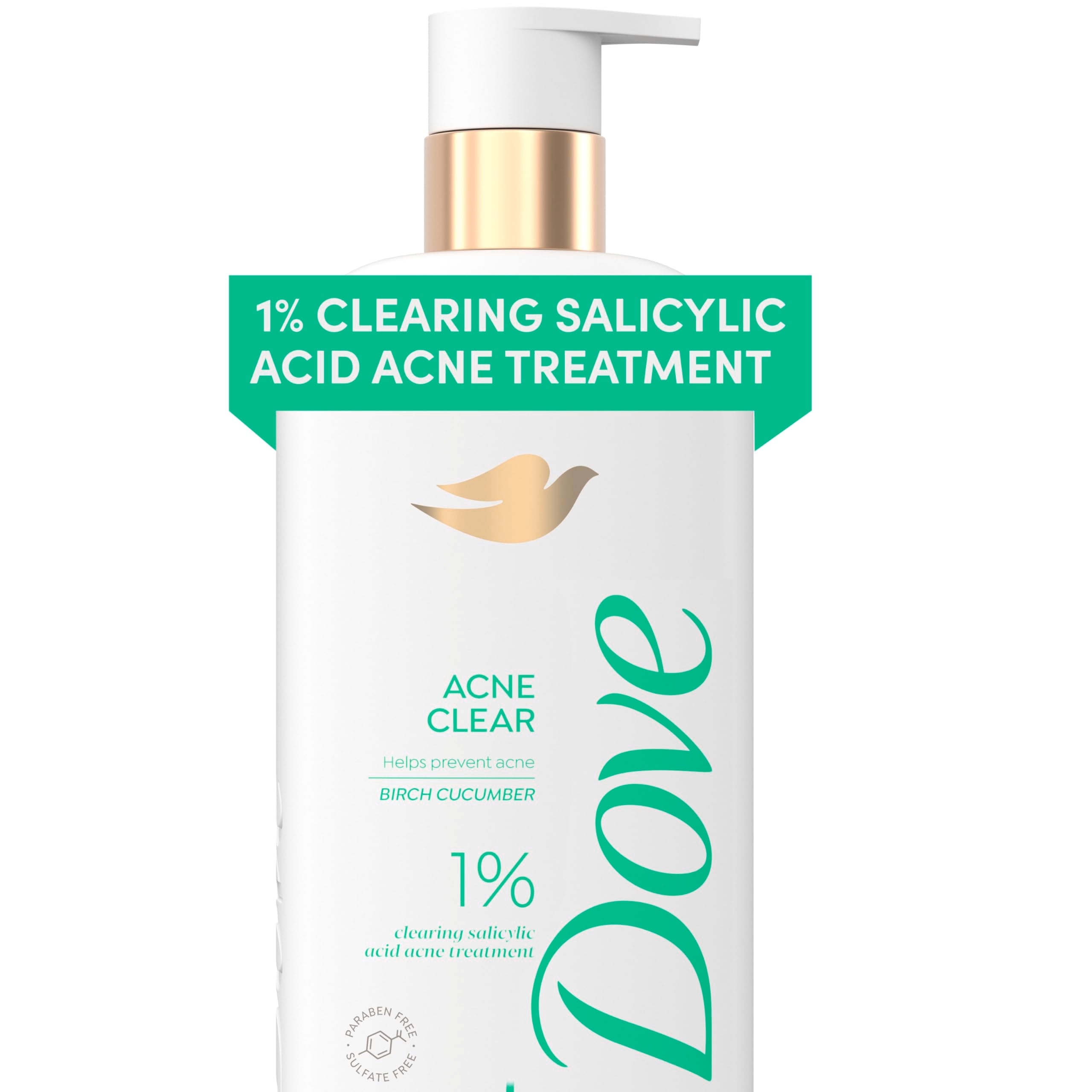 Dove Body Wash Acne Clears & helps prevent acne 1% clearing salicylic acid acne treatment 18.5 oz